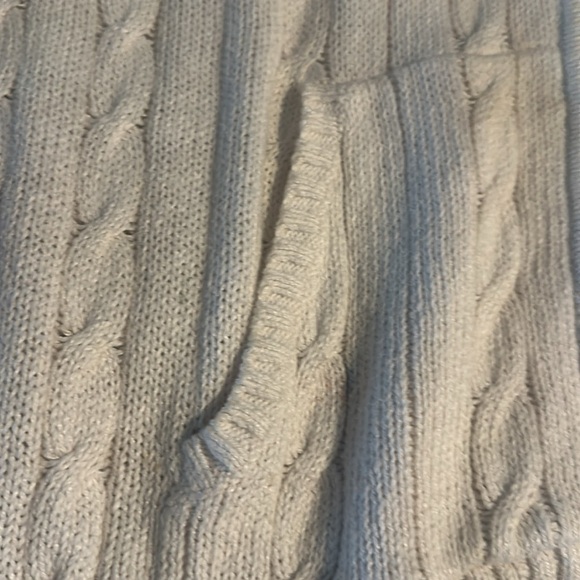 Rarely worn zip up knit hoodie from Rugby Polo with blue varsity stripes on left - Picture 4 of 5